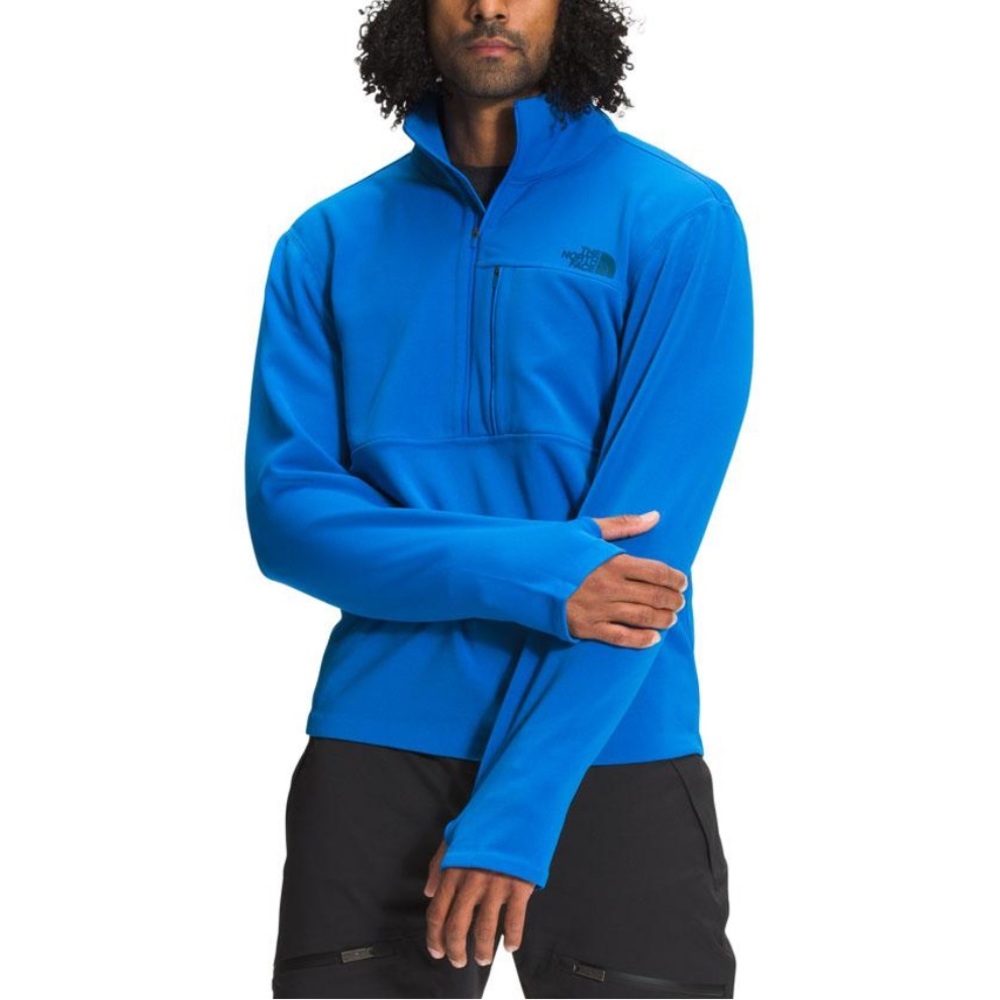 THE NORTH FACE MENS TAGEN 1/4 ZIP FLEECE BLUE SZ SMALL